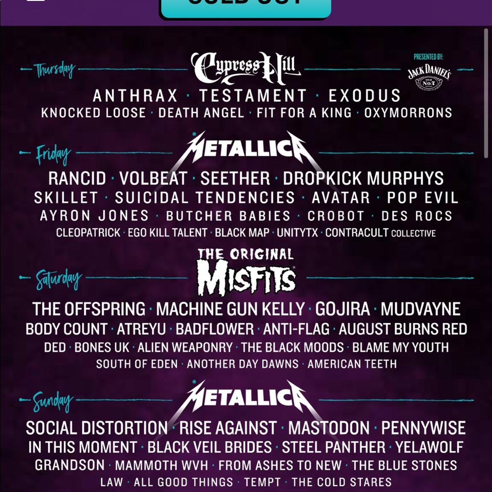 2 tickets: 3 day admission for aftershock festival